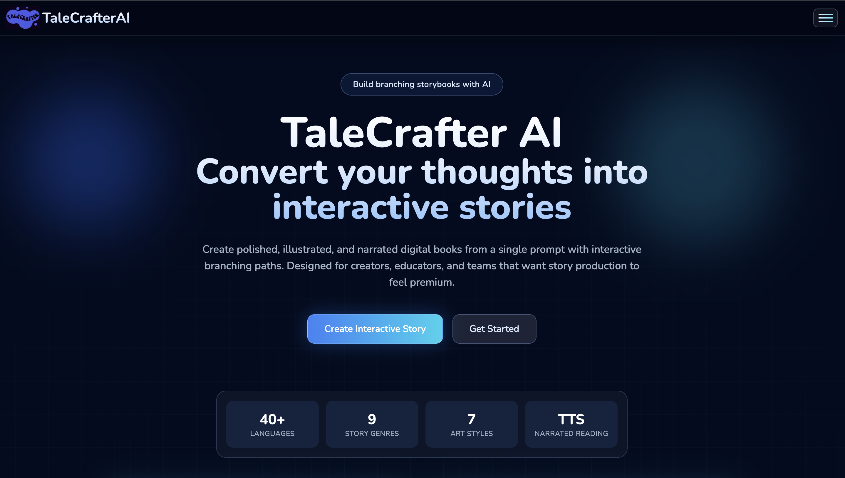 TaleCrafter AI project screenshot by Aditya Shriwas